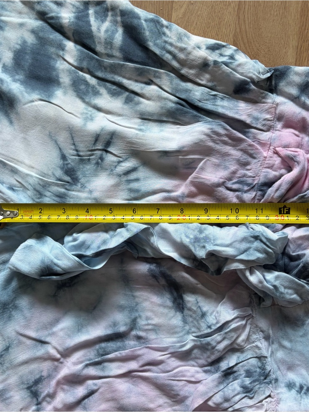 Raviya Pastel Tie-Dye Wide-Leg Pants in Pink, Blue & Cream Sz S - Picture 4 of 7
